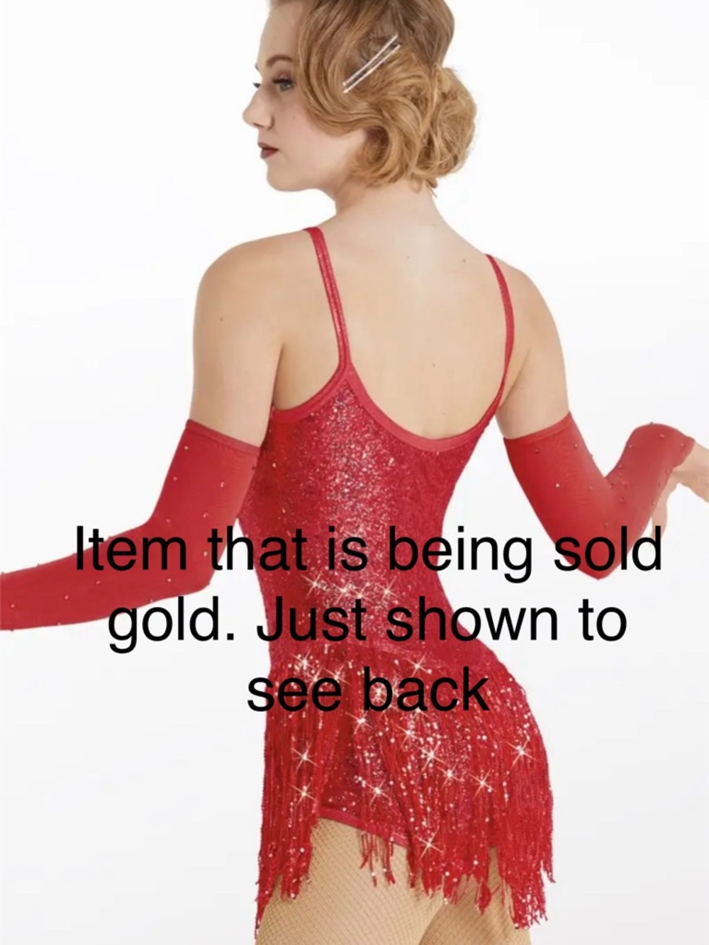 Weissman Gold Sequin Swing Dress- size MC - Picture 2 of 5